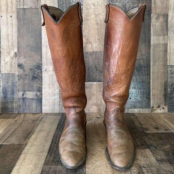 Olathe 6009 Vintage Tall Buckaroo Cowboy Boots Mens 9.5 D - Picture 1 of 12